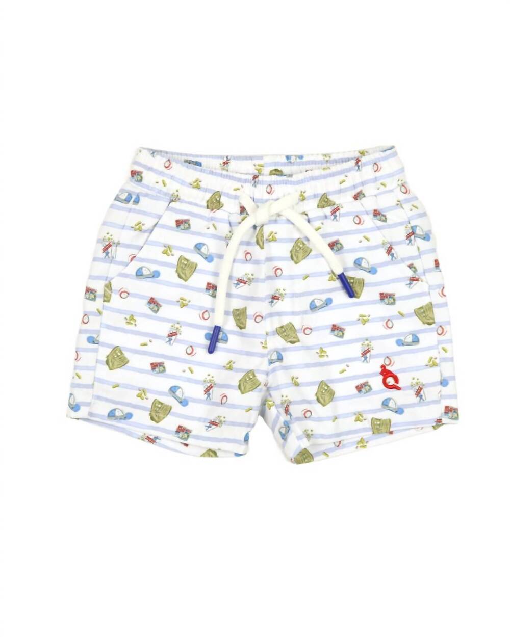 NEW BLUE QUAIL CLOTHING CO. kids' 7th inning stretch swim trunk in multi